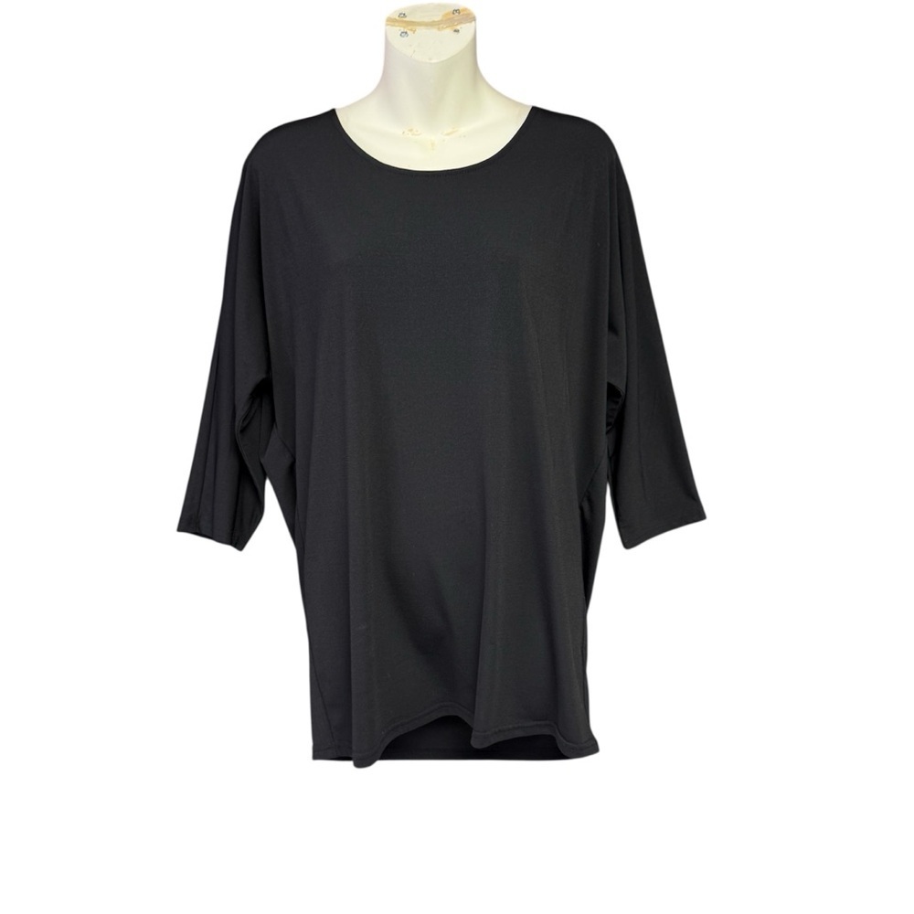 41 Hawthorn Elegant Black Blouse Size small slight dolman sleeves